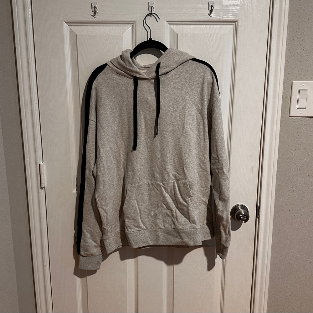 grey and black for days hoodie
